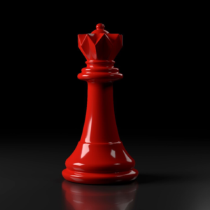 pièce échec rouge