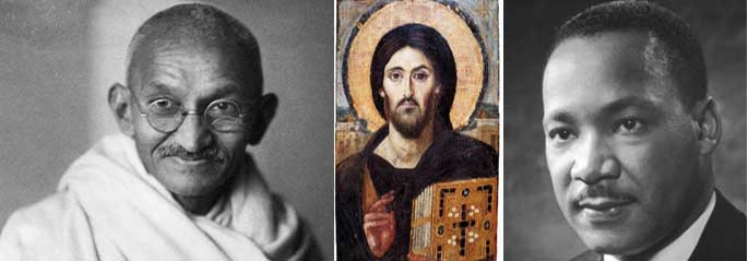 Gandhi Jesus Martin Luther King