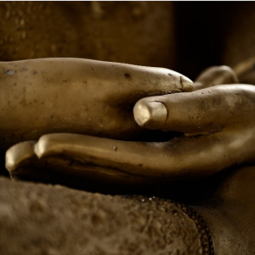 Mains de bouddha en bronze